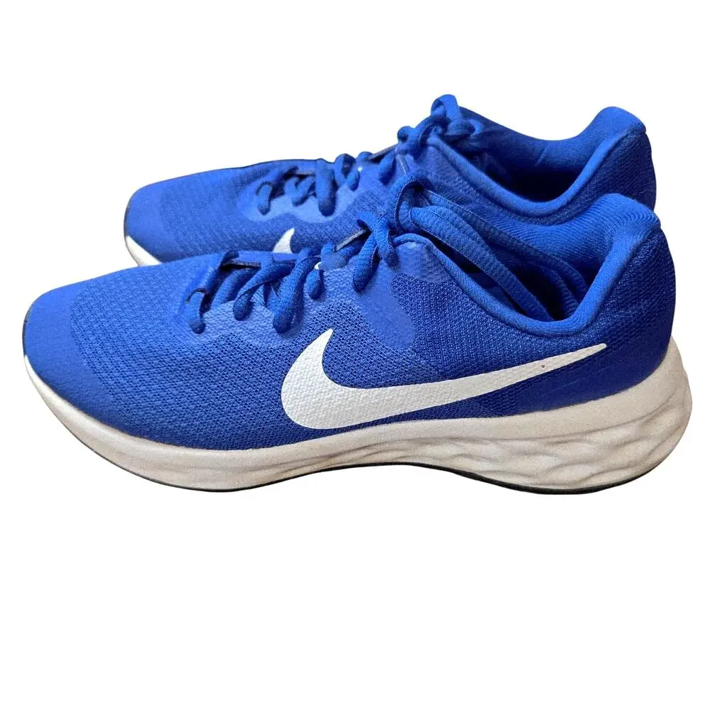 Nike 4.5 Y Revolution 6 Blue Boy's Girl's Tennis Shoes Sneakers Youth 4 1/2